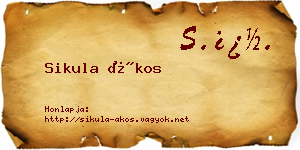 Sikula Ákos névjegykártya