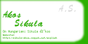 akos sikula business card